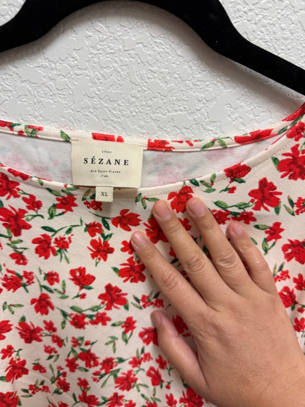Sezane Short Pippa Dress in Coral Flowers - Picture 4 of 4